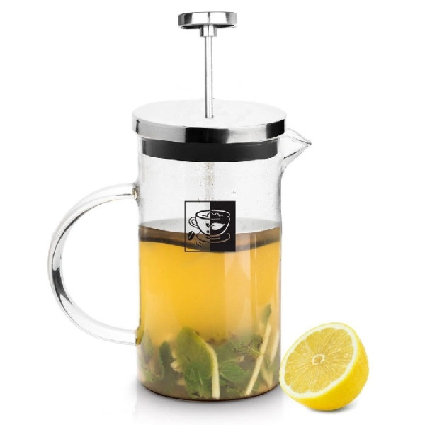 Zaparzacz tłokowy do kawy i herbaty szklany 600 ml - 152559 Orion